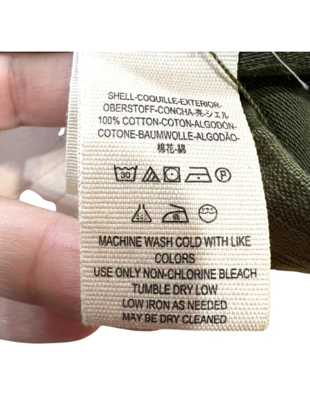 Free People Arya Utility Jacket Olive Green Cotton Button-Up Hooded Size XS - Picture 10 of 12